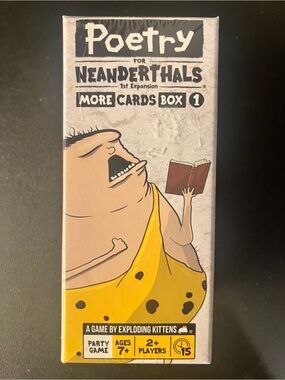 Poetry For Neanderthals 1st Expansion Word Game by Exploding Kittens SEALED